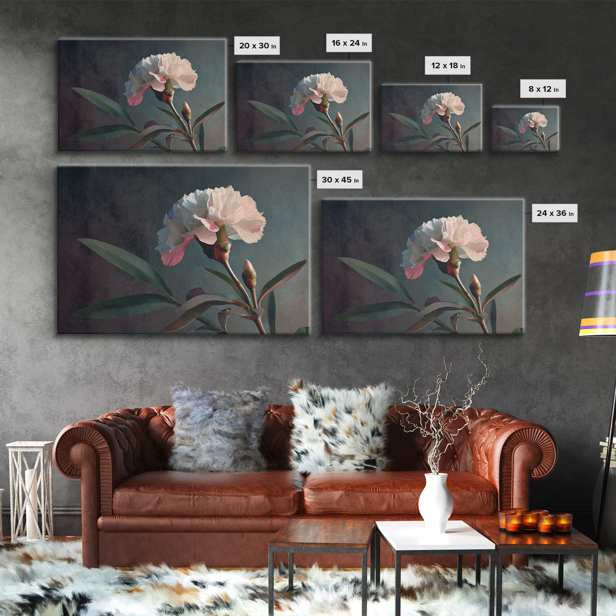 Robot Watering a Single Flower Canvas Print, Whimsical Art, Neutral Decor, Living Room Decor, Oil Painting, Wonder, Home Decor, WHI-3x2-73