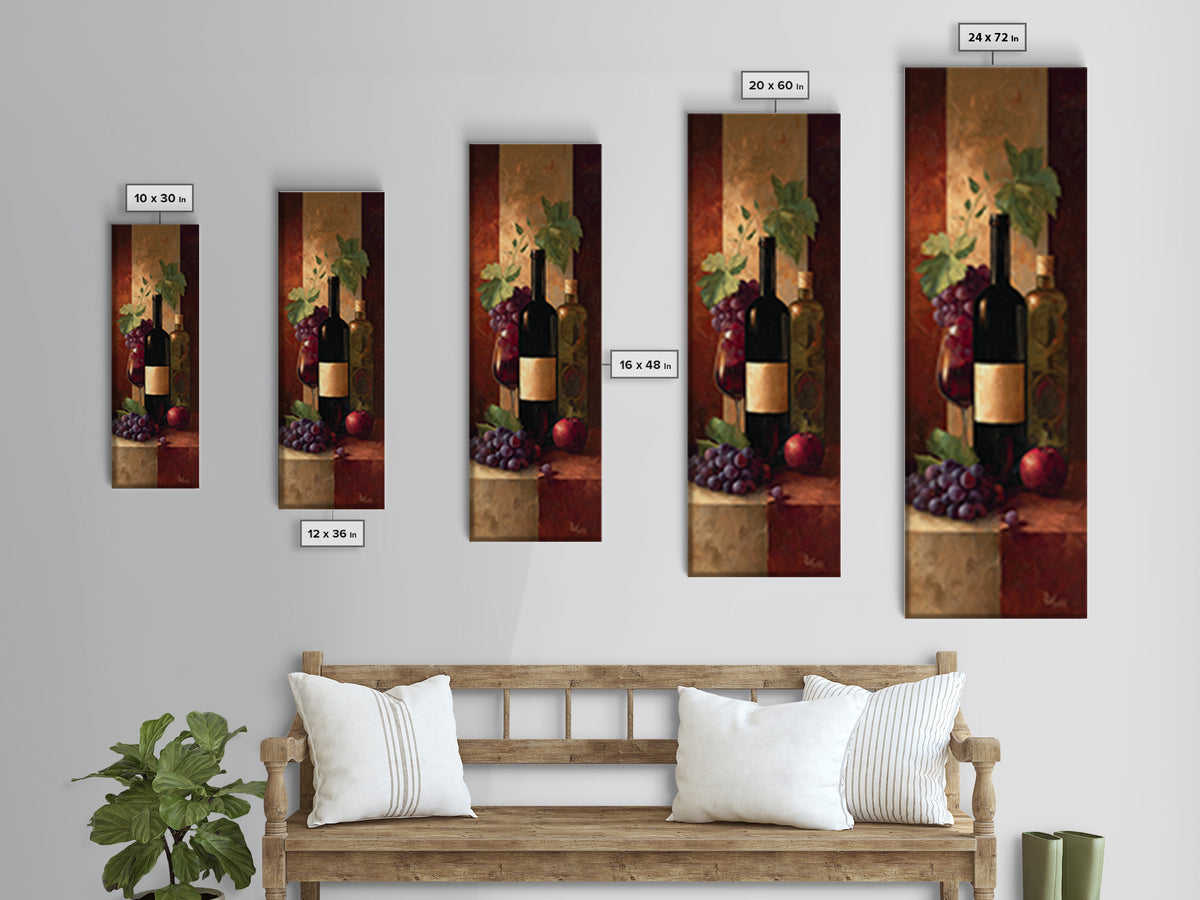 Red Wine Swirl Abstract Framed Canvas Print, Winery Art, Kitchen Wall Art, Winery Decor, Fine Art, Vineyard, Matisse Print, WIN-1x3-19