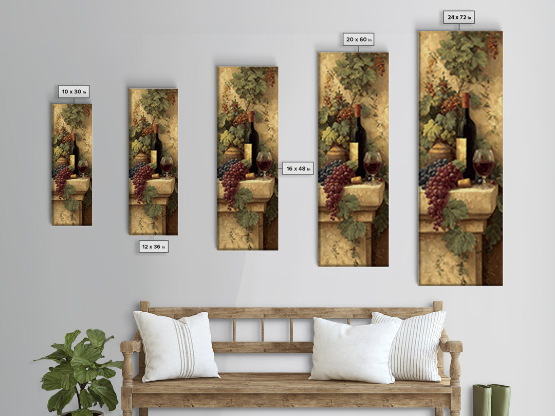 Italian Villa Vineyard Landscape Canvas Print, Winery Art, Living Room Decor, Winery Decor, Fine Art, Vineyard, Travel Poster, WIN-1x3-56