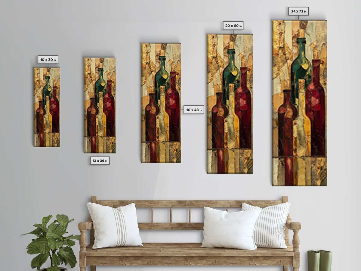 Corkscrew and Corks on Rustic Wood Framed Canvas Print, Winery Art, Wall Art Print, Winery Decor, Fine Art, Vineyard, WIN-1x3-64