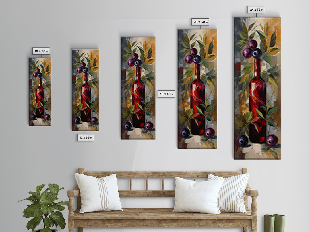 Red Wine Swirl Abstract Canvas Print, Winery Art, Cocktail Wall Art, Winery Decor, Abstract Art, Vineyard, Contemporary Art, WIN-1x3-67