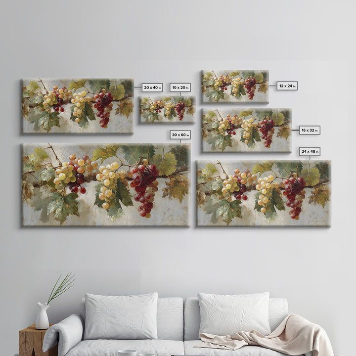 Single Grape Cluster Botanical Study Canvas Print, Winery Art, Print, Winery Decor, Fine Art, Vineyard, Wall Art Print, WIN-2x1-41