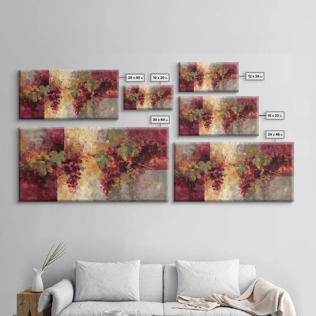 Red Wine Swirl Abstract Framed Canvas Print, Winery Art, Kitchen Art, Winery Decor, Abstract Art, Vineyard, Living Room Art, WIN-2x1-51