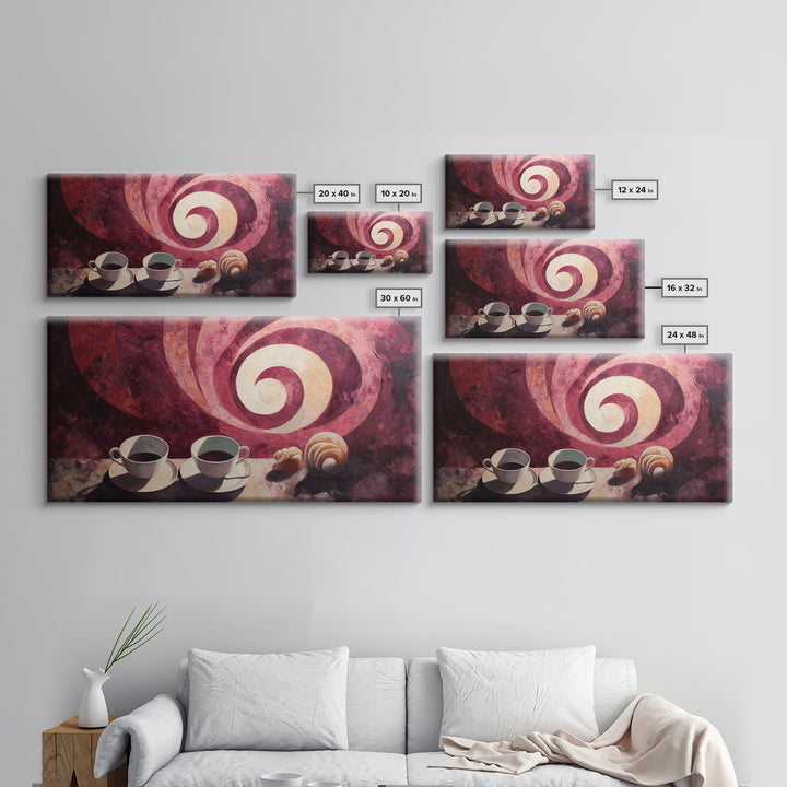 Red Wine Swirl Abstract Framed Canvas Print, Winery Art, Wall Art Print, Winery Decor, Abstract Art, Vineyard, Gallery Decor, WIN-2x1-99