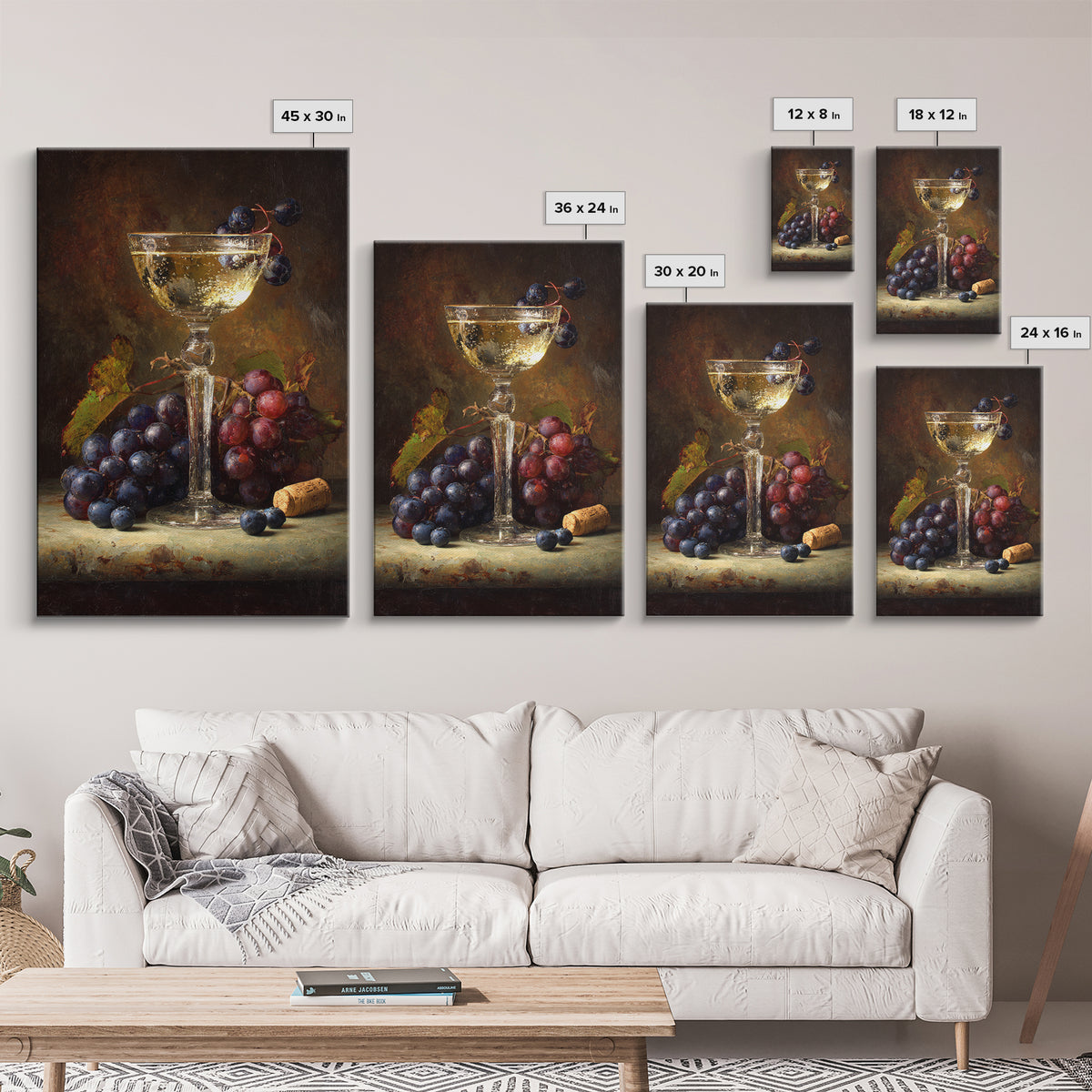 Champagne Coupe with Bubbles and Light Framed Canvas Print, Winery Art, Room Decor, Winery Decor, Fine Art, Vineyard, WIN-2x3-3