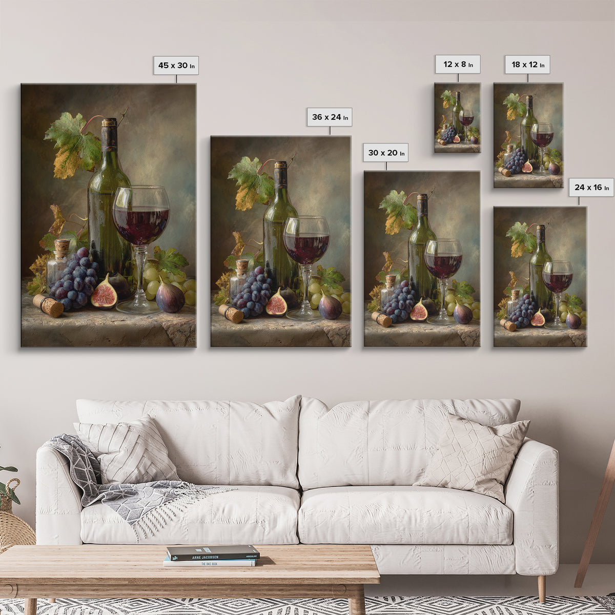 Wine Bottle and Glass Still Life Canvas Print, Winery Art, Artwork, Winery Decor, Vineyard, Bar Decor, Gallery Wall Art, WIN-2x3-58
