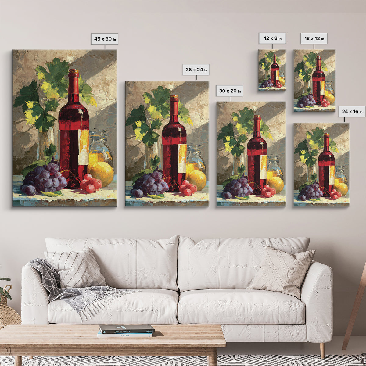 Burgundy Abstract with Gold Accents Canvas Print, Winery Art, Framed Art, Winery Decor, Abstract Art, Vineyard, Landscape Art, WIN-2x3-79