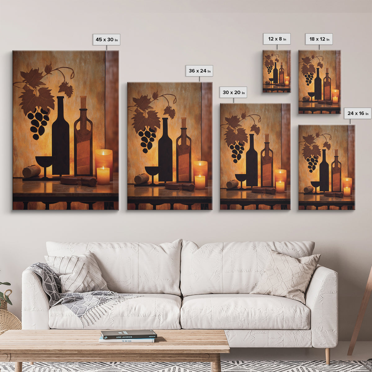 Black and Gold Wine Bottle Silhouette Canvas Print, Winery Art, Wall Art Print, Winery Decor, Fine Art, Vineyard, Gallery Decor, WIN-2x3-96