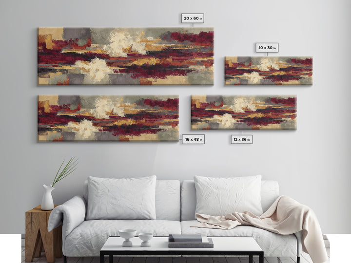 Red Wine Swirl Abstract Canvas Print, Winery Art, Art Print, Winery Decor, Vineyard, Watercolor Painting, Retro Wall Art, WIN-3x1-95