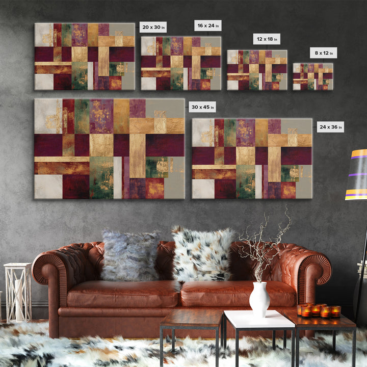 Burgundy Abstract with Gold Accents Framed Canvas Print, Winery Art, Artwork, Winery Decor, Abstract Art, Vineyard, Bar Decor, WIN-3x2-99
