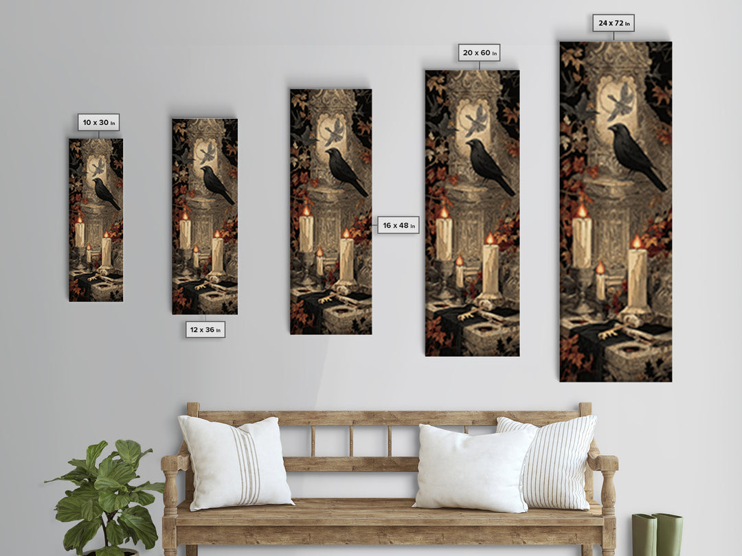 The Bone Key Still Life - Icon Portrait, Dark Fantasy Wall Art, Tall Narrow Wall Art, Canvas Print, Halloween Home Decor, Gothic Wall Art