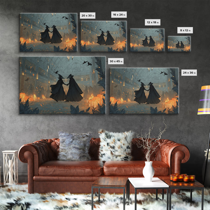 The Raven-Masked Ballroom - Procession Scene, Dark Fantasy Wall Art, Landscape Wall Art, Canvas Print, Halloween Home Decor, Gothic Wall Art