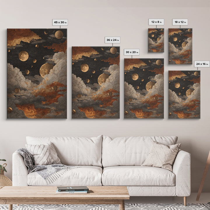 The Witch Astronomical Cabinet - Surreal Celestial Vision, Occult Wall Decor, Vertical Wall Art, Canvas Print, Halloween Home Decor