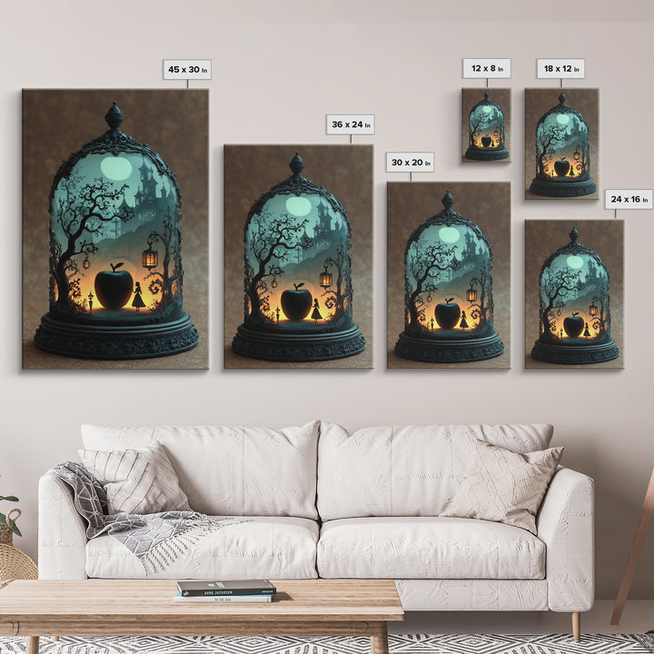 The Poison Apple Reliquary - Icon Portrait, Dark Fantasy Wall Art, Vertical Wall Art, Canvas Print, Halloween Home Decor, Gothic Wall Art