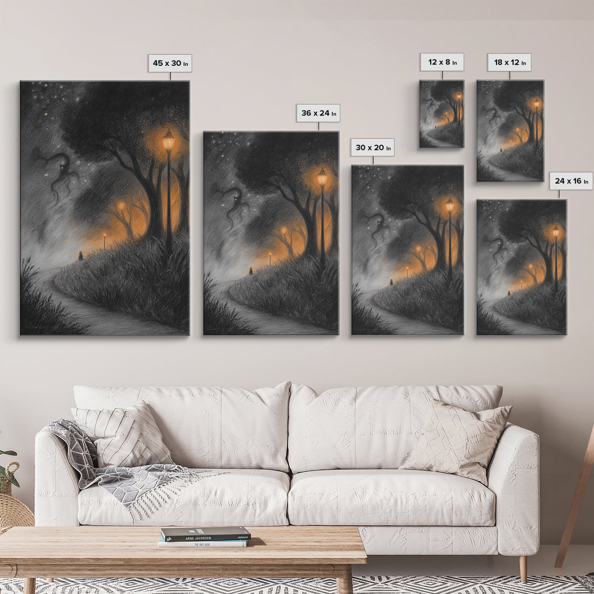 The Widow Of The Whispering Comet, Lovecraftian Wall Art, Vertical Wall Art, Framed Canvas Print, Halloween Home Decor, Gothic Wall Art