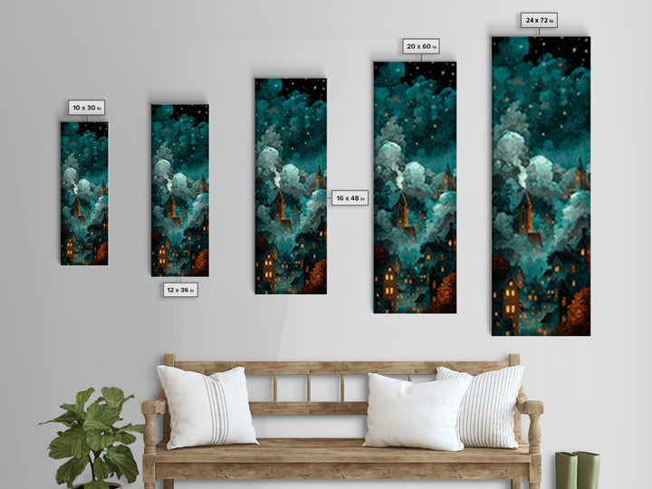 The Child Who Caught A Moon-Spawn, Eldritch Wall Art, Tall Narrow Wall Art, Canvas Print, Halloween Home Decor, Gothic Wall Art