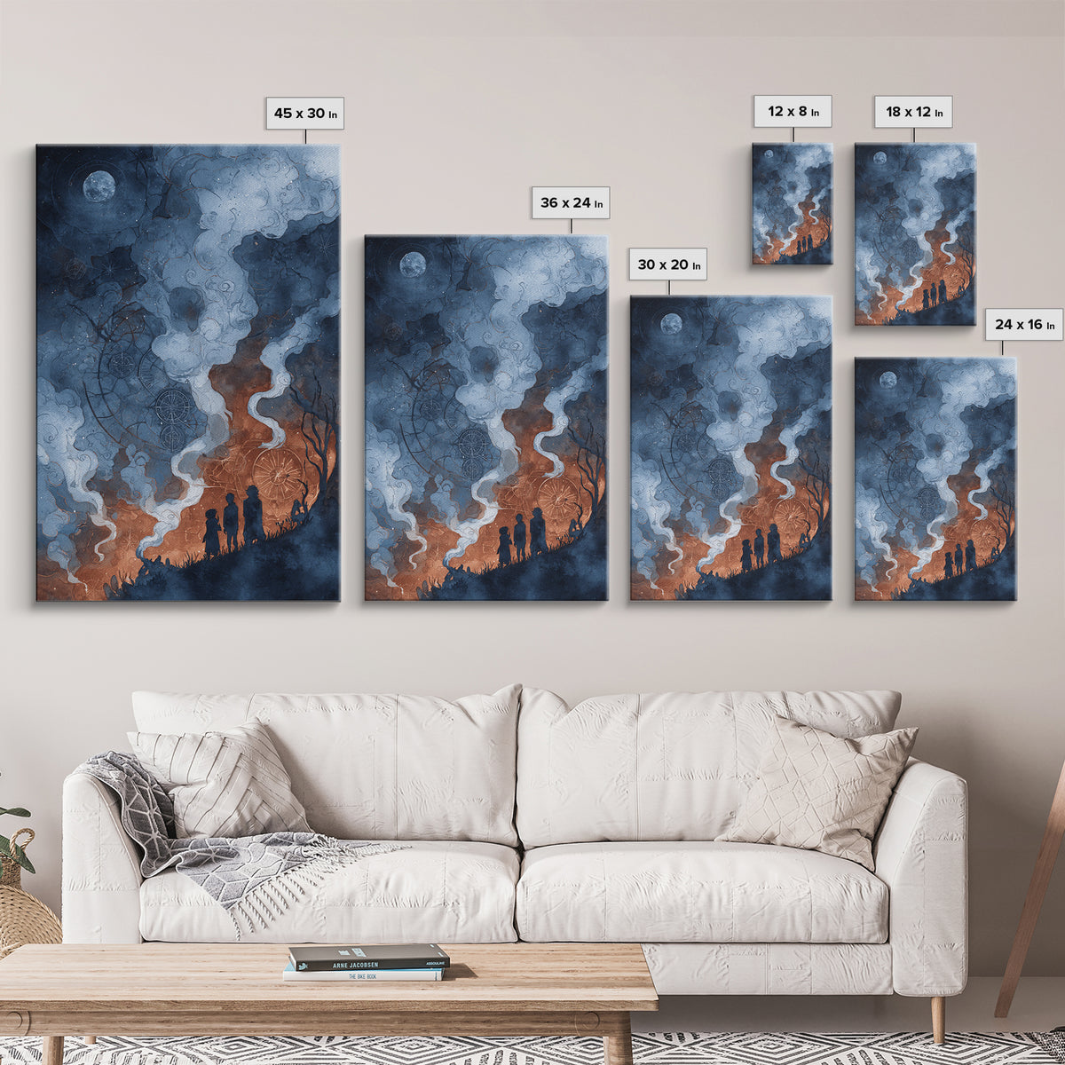 The Children Of The Star Orchard, Eldritch Wall Art, Vertical Wall Art, Framed Canvas Print, Halloween Home Decor, Gothic Wall Art