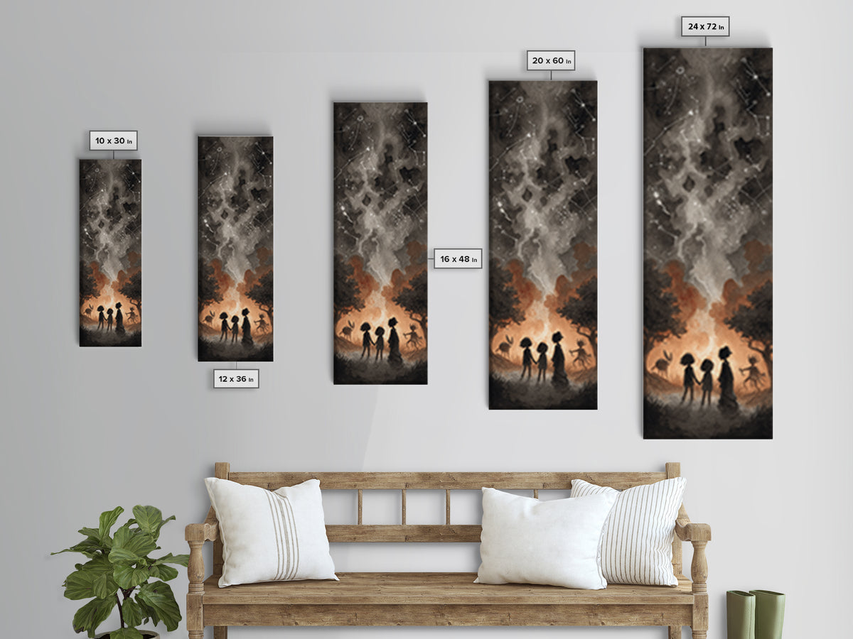 The Children Of The Star Orchard, Lovecraftian Wall Art, Tall Narrow Wall Art, Canvas Print, Halloween Home Decor, Gothic Wall Art