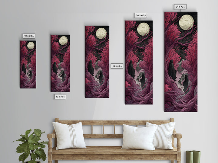 The Mask Of The Crawling God, Macabre Halloween Art, Tall Narrow Wall Art, Canvas Print, Halloween Home Decor, Gothic Wall Art