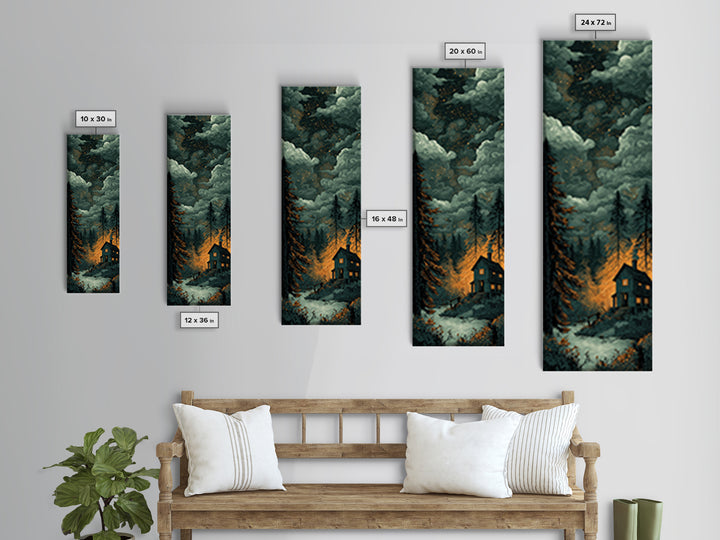 The Doll From Beyond The Void, Dark Fantasy Wall Art, Tall Narrow Wall Art, Canvas Print, Halloween Home Decor, Gothic Wall Art