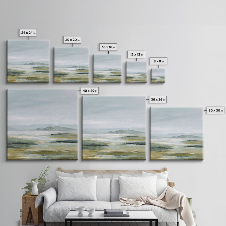 Calming Landscape with Open Sky and Gentle Canvas Print, Waiting Room Art, Dental Office Decor, Waiting Room Decor, Calm, WRA-1x1-1