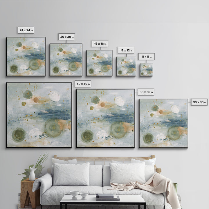 Abstract Circles Suggesting Calm Movement Canvas Print, Waiting Room Art, Abstract, Waiting Room Decor, Abstract Art, Calm, WRA-1x1-10
