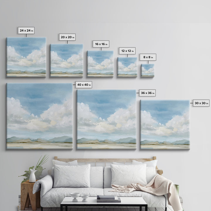 Calming Landscape with Open Sky and Gentle Canvas Print, Waiting Room Art, Modern Decor, Waiting Room Decor, Fine Art, Calm, WRA-1x1-25