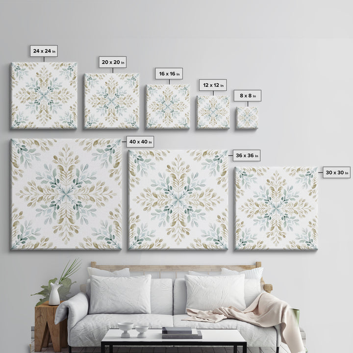 Neutral Botanical Branch Framed Canvas Print, Waiting Room Art, Minimalist Wall Art, Waiting Room Decor, Oil Painting, Calm, WRA-1x1-27