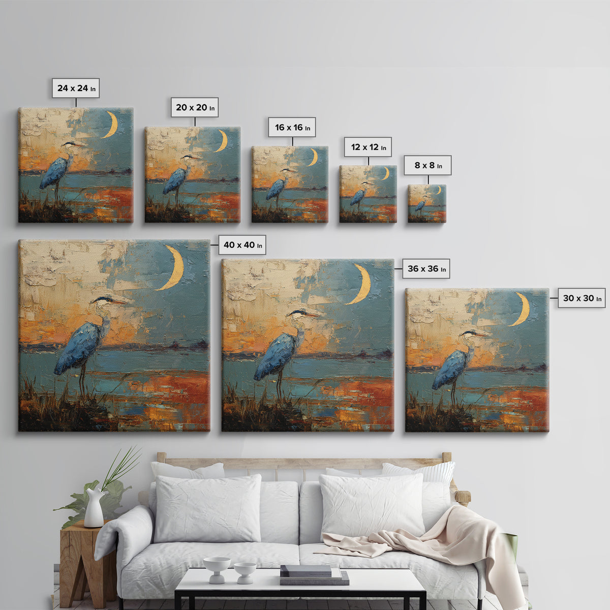 Modern Neutral Arch Abstraction Canvas Print, Waiting Room Art, Neutral Decor, Waiting Room Decor, Abstract Art, Calm, WRA-1x1-45