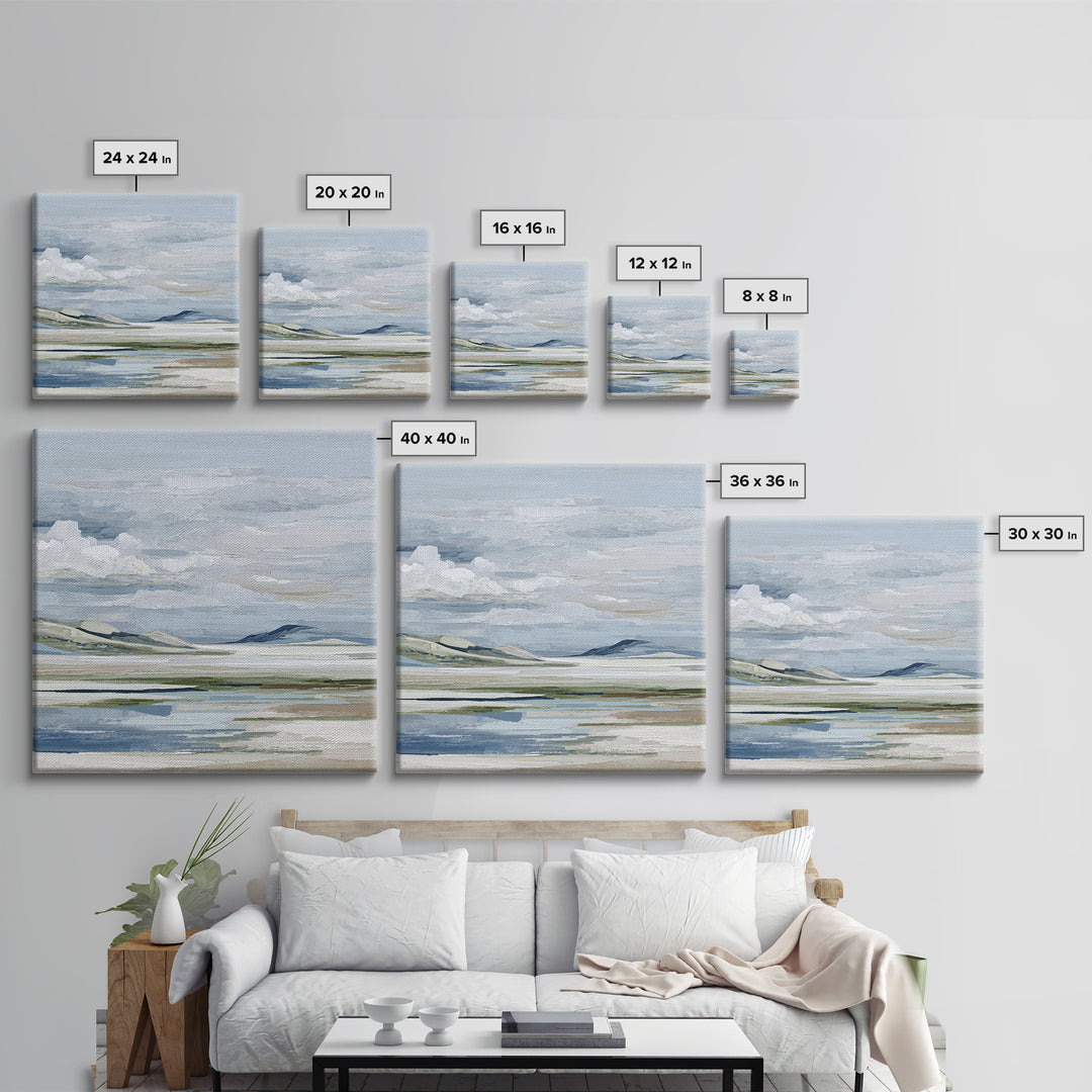 Calming Landscape with Open Sky and Gentle Canvas Print, Waiting Room Art, Modern Decor, Waiting Room Decor, Fine Art, Calm, WRA-1x1-49