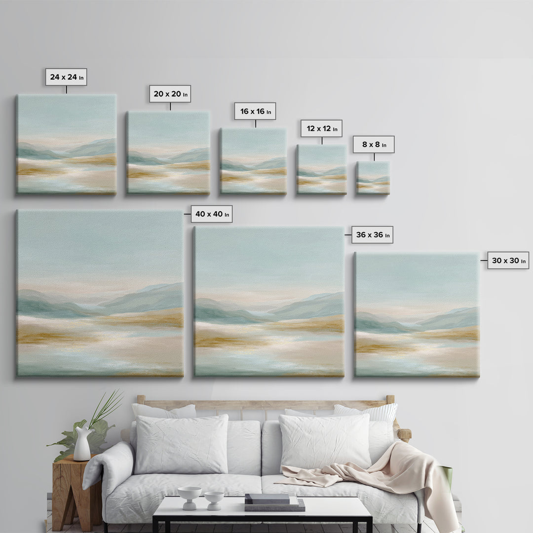 Warm Desert Sunrise Canvas Print, Waiting Room Art, Boho Decor, Waiting Room Decor, Oil Painting, Calm, Printable Wall Art, WRA-1x1-85