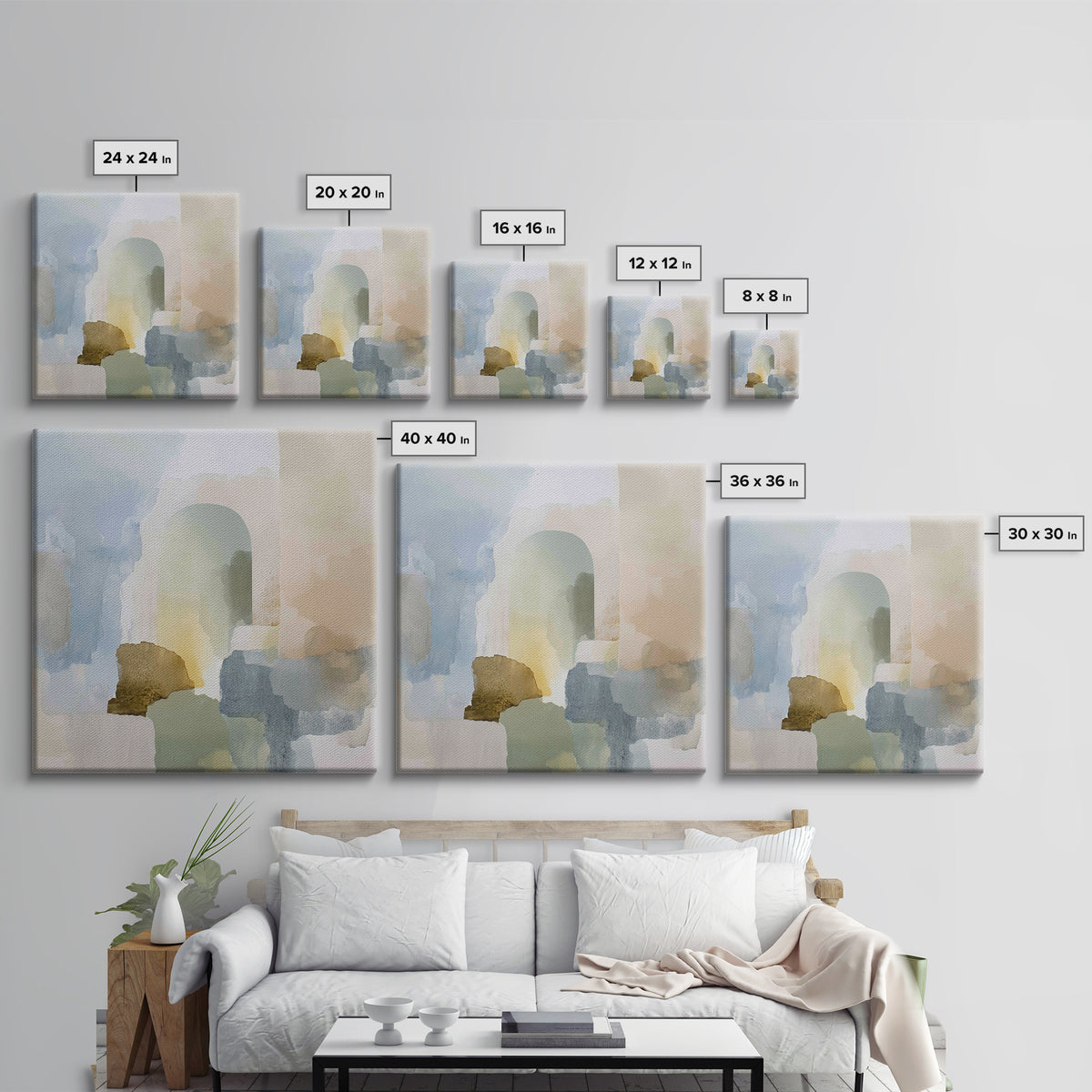Modern Neutral Arch Abstraction Framed Canvas Print, Waiting Room Art, Luxury Decor, Waiting Room Decor, Abstract Art, Calm, WRA-1x1-93