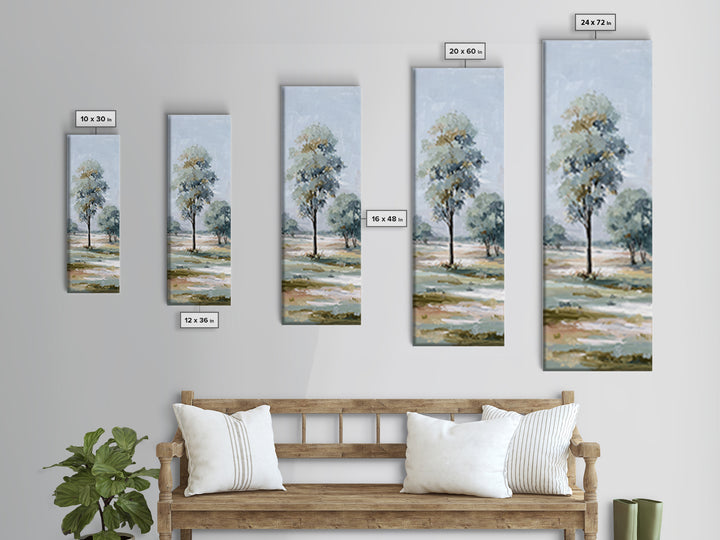 Open Field with Distant Tree Canvas Print, Waiting Room Art, Floral Wall Art, Waiting Room Decor, Calm, Minimalist Art, WRA-1x3-11