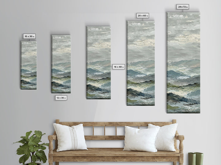 Simple Mountain Layers Canvas Print, Waiting Room Art, Dog Wall Art, Waiting Room Decor, Calm, Boho Decor, Luxury Decor, WRA-1x3-2