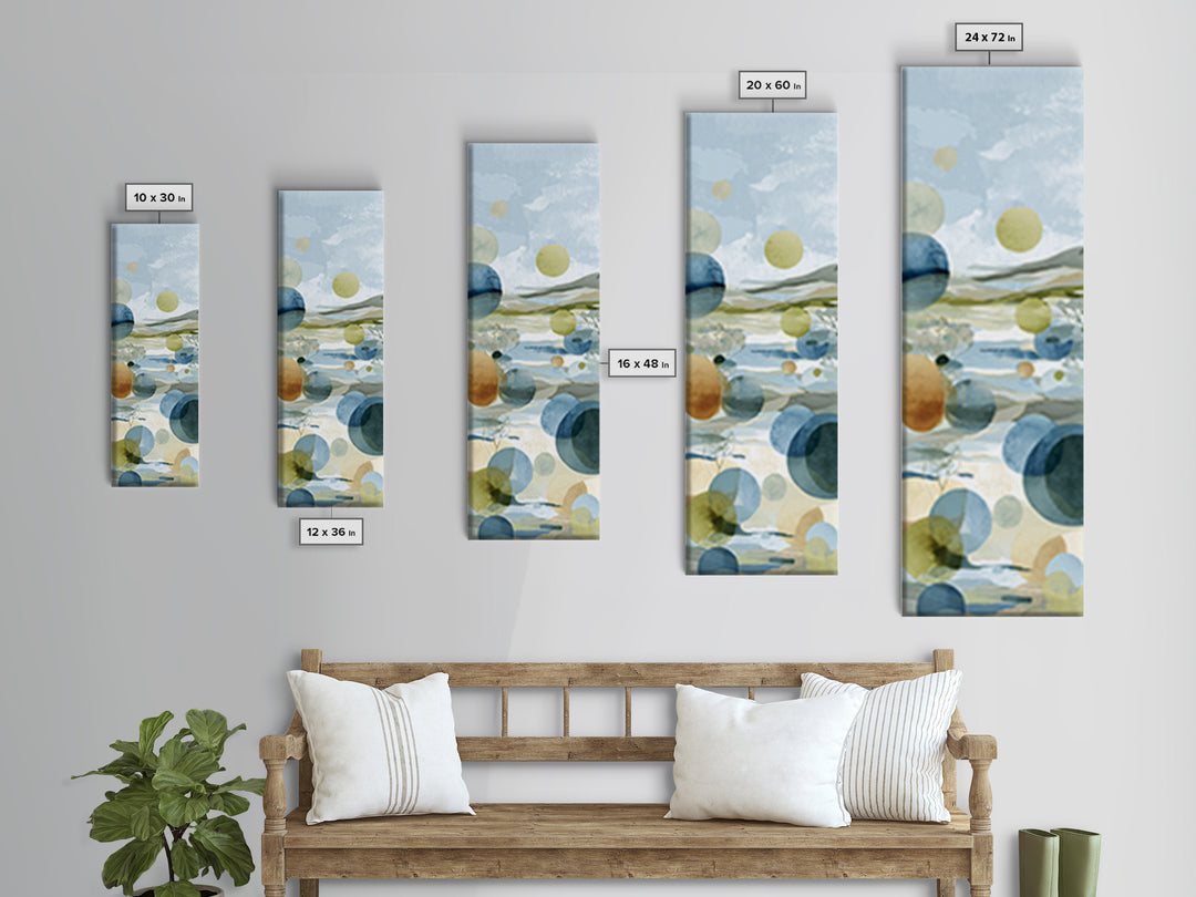 Abstract Circles Suggesting Calm Movement Canvas Print, Waiting Room Art, Dental Wall Art, Waiting Room Decor, Fine Art, Calm, WRA-1x3-22
