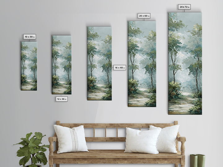 Misty Forest Path Canvas Print, Waiting Room Art, Wall Decor, Waiting Room Decor, Fine Art, Calm, Minimalist Wall Art, WRA-1x3-23