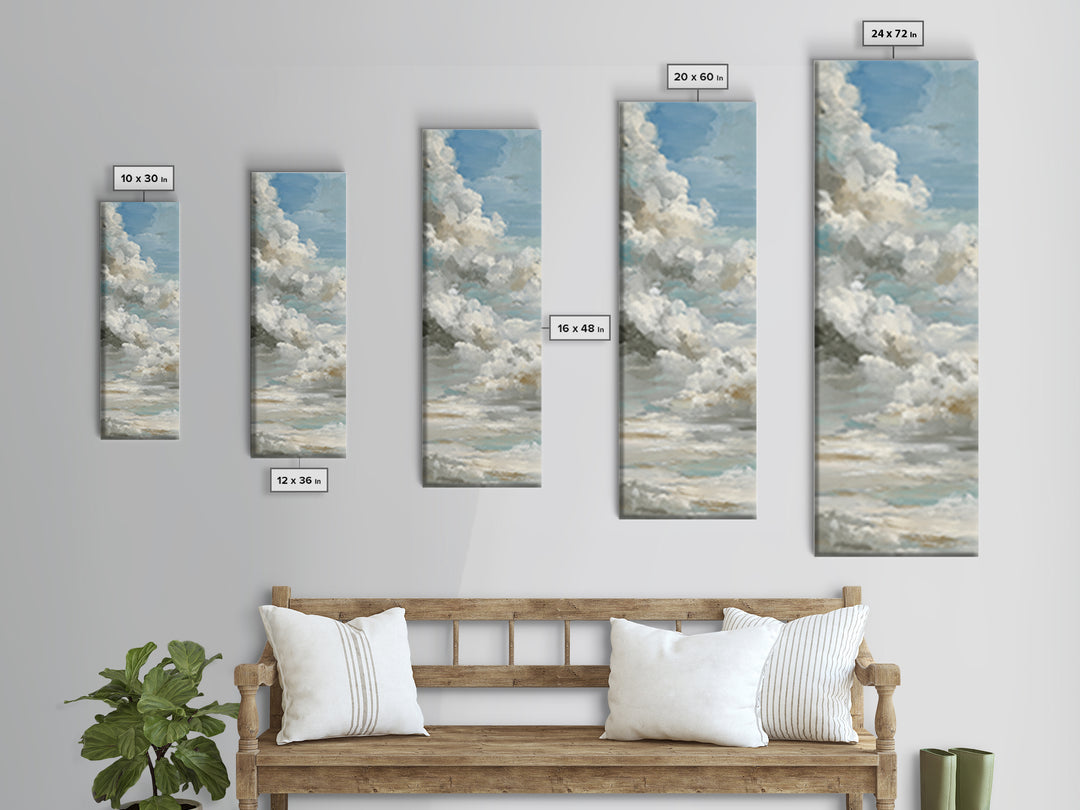 Large Cloudscape with Hopeful Light Canvas Print, Waiting Room Art, Room Decor, Waiting Room Decor, Calm, Bedroom Decor, WRA-1x3-28