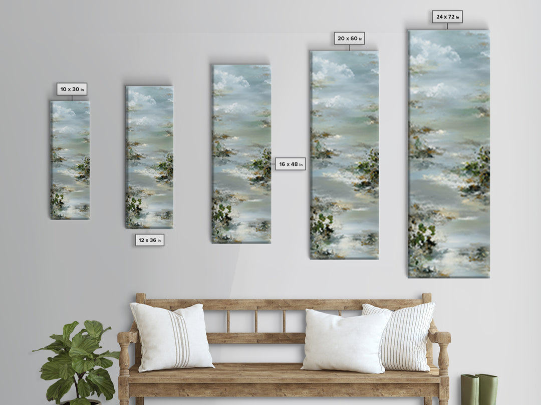 Soft Lavender Botanical Still Life Canvas Print, Waiting Room Art, Textured Painting, Waiting Room Decor, Watercolor Art, Calm, WRA-1x3-32
