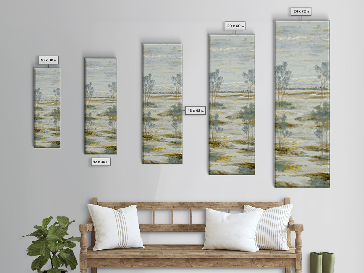 Open Field with Distant Tree Canvas Print, Waiting Room Art, Wall Art, Waiting Room Decor, Fine Art, Calm, Floral Wall Art, WRA-1x3-35