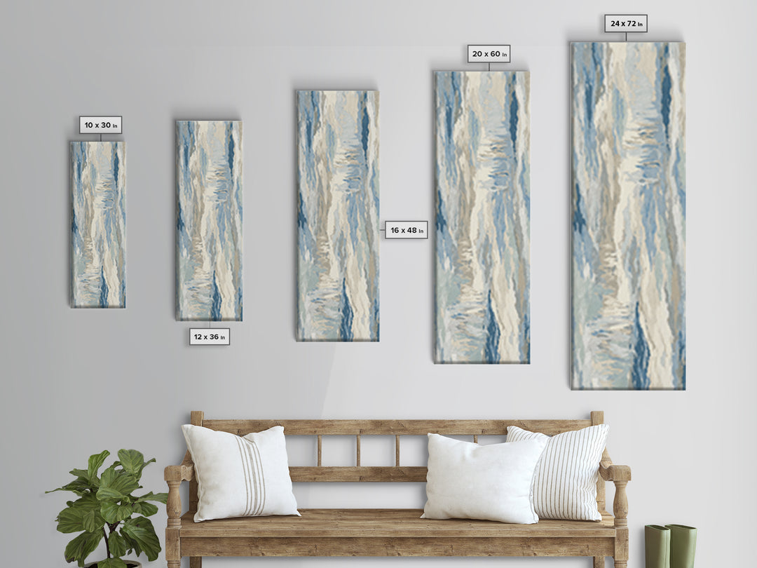 Soft Abstract Waves Canvas Print, Waiting Room Art, Therapy Office Decor, Waiting Room Decor, Fine Art, Calm, Art Print, WRA-1x3-38