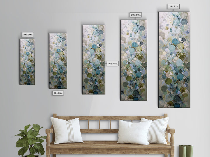Abstract Circles Suggesting Calm Movement Framed Canvas Print, Waiting Room Art, Dental Art, Waiting Room Decor, Abstract Art, WRA-1x3-46