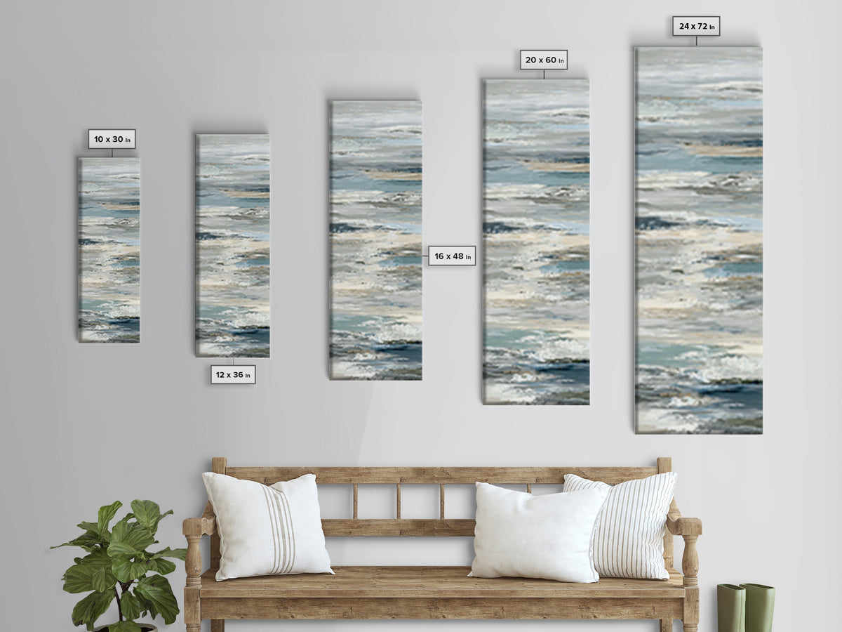 Simple Mountain Layers Framed Canvas Print, Waiting Room Art, Fine Art, Waiting Room Decor, Calm, Minimalist Decor, WRA-1x3-50