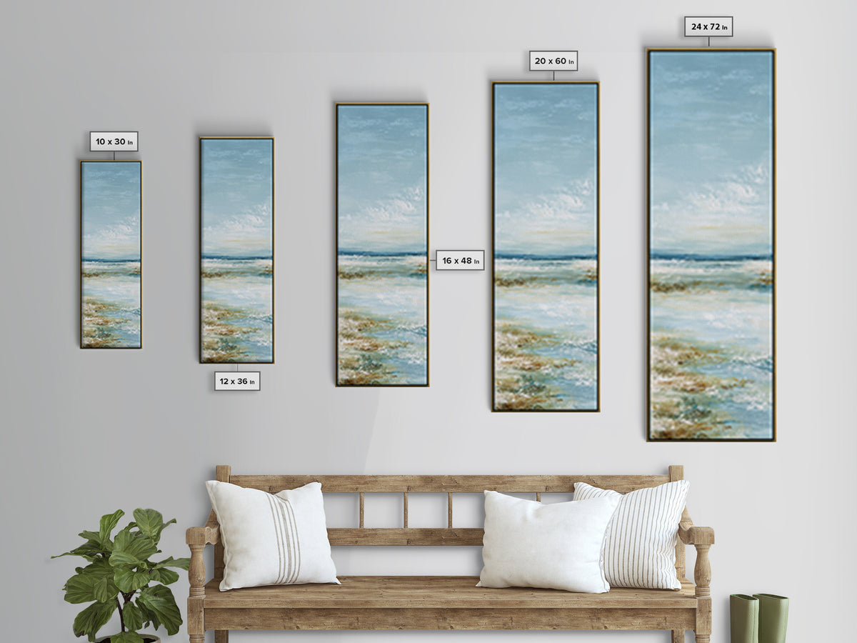 Peaceful Lake Reflection at Dawn Framed Canvas Print, Waiting Room Art, Office Wall Art, Waiting Room Decor, Fine Art, Calm, WRA-1x3-64