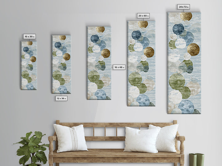 Abstract Circles Suggesting Calm Movement Framed Canvas Print, Waiting Room Art, Dental Art, Waiting Room Decor, Abstract Art, WRA-1x3-70
