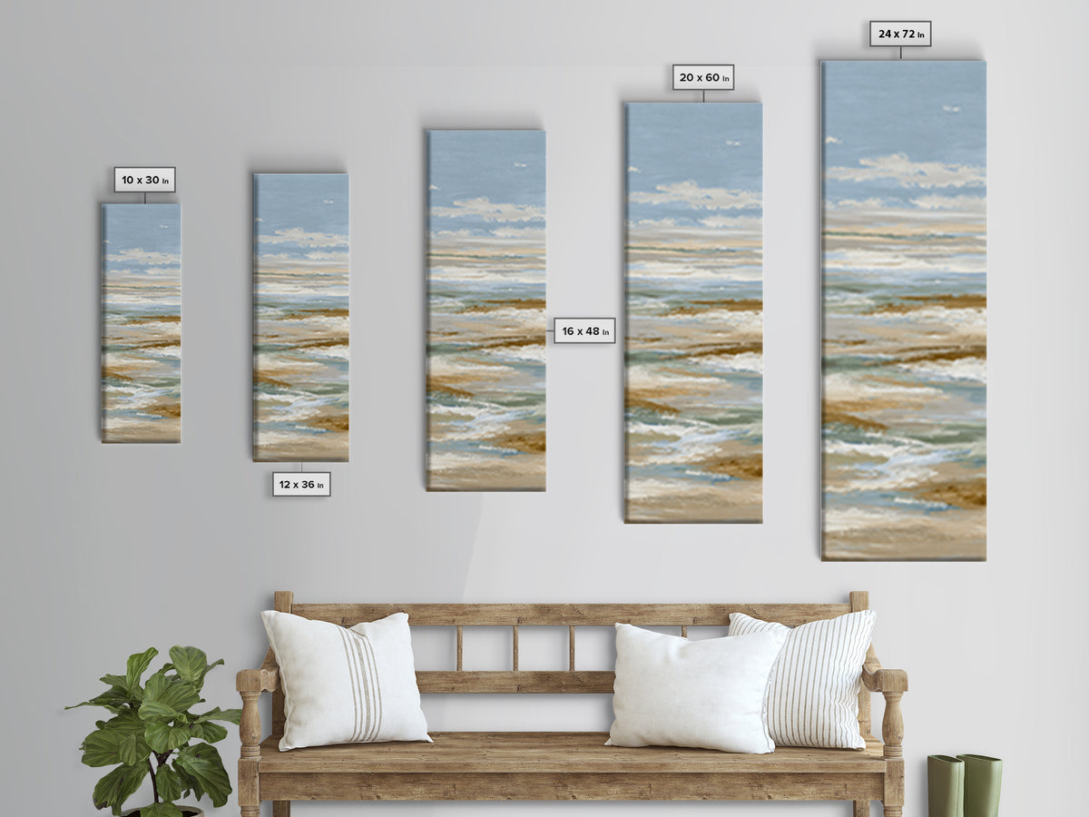 Warm Desert Sunrise Canvas Print, Waiting Room Art, Office Decor, Waiting Room Decor, Oil Painting, Calm, Gallery Wall Art, WRA-1x3-73