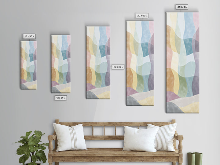 Pastel Rainbow Shapes for Pediatric Spaces Canvas Print, Waiting Room Art, Photography Print, Waiting Room Decor, Abstract Art, WRA-1x3-78