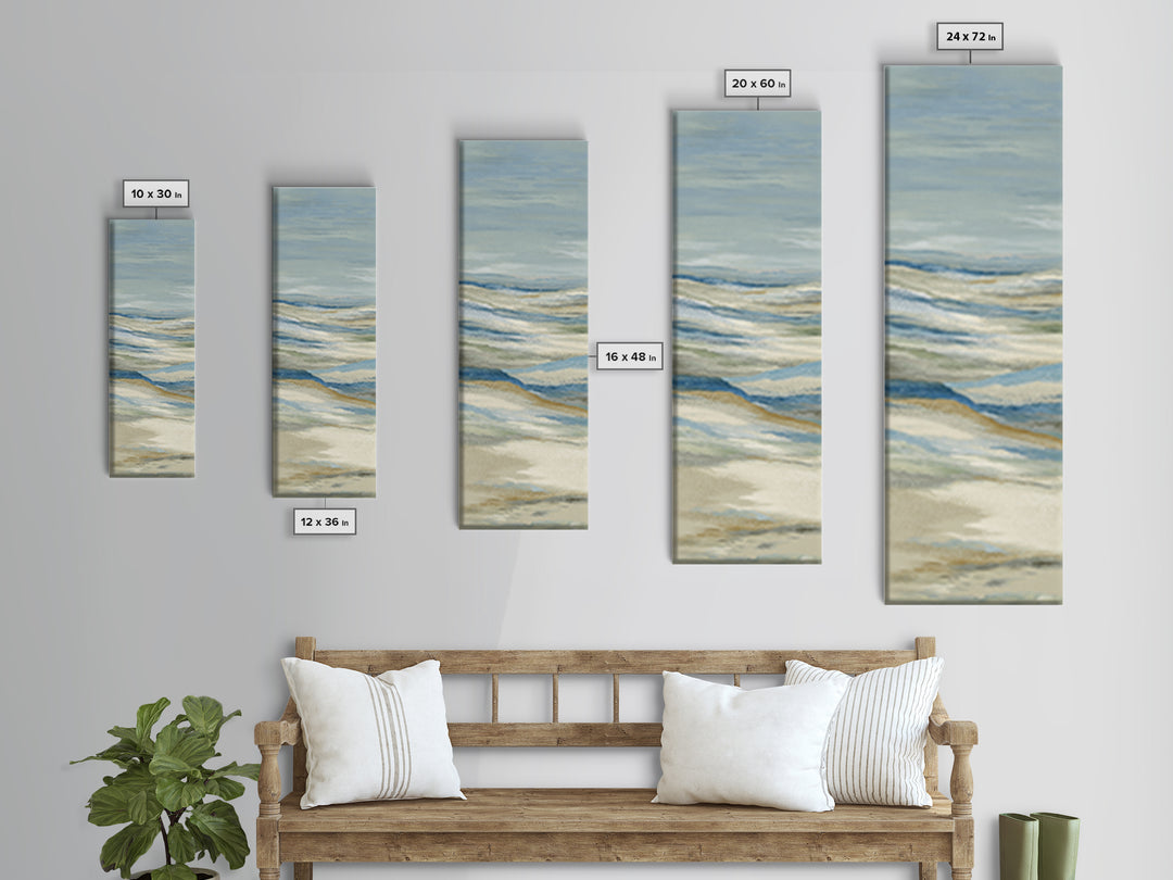 Calming Landscape with Open Sky and Gentle Canvas Print, Waiting Room Art, Art, Waiting Room Decor, Calm, Bauhaus Print, WRA-1x3-85