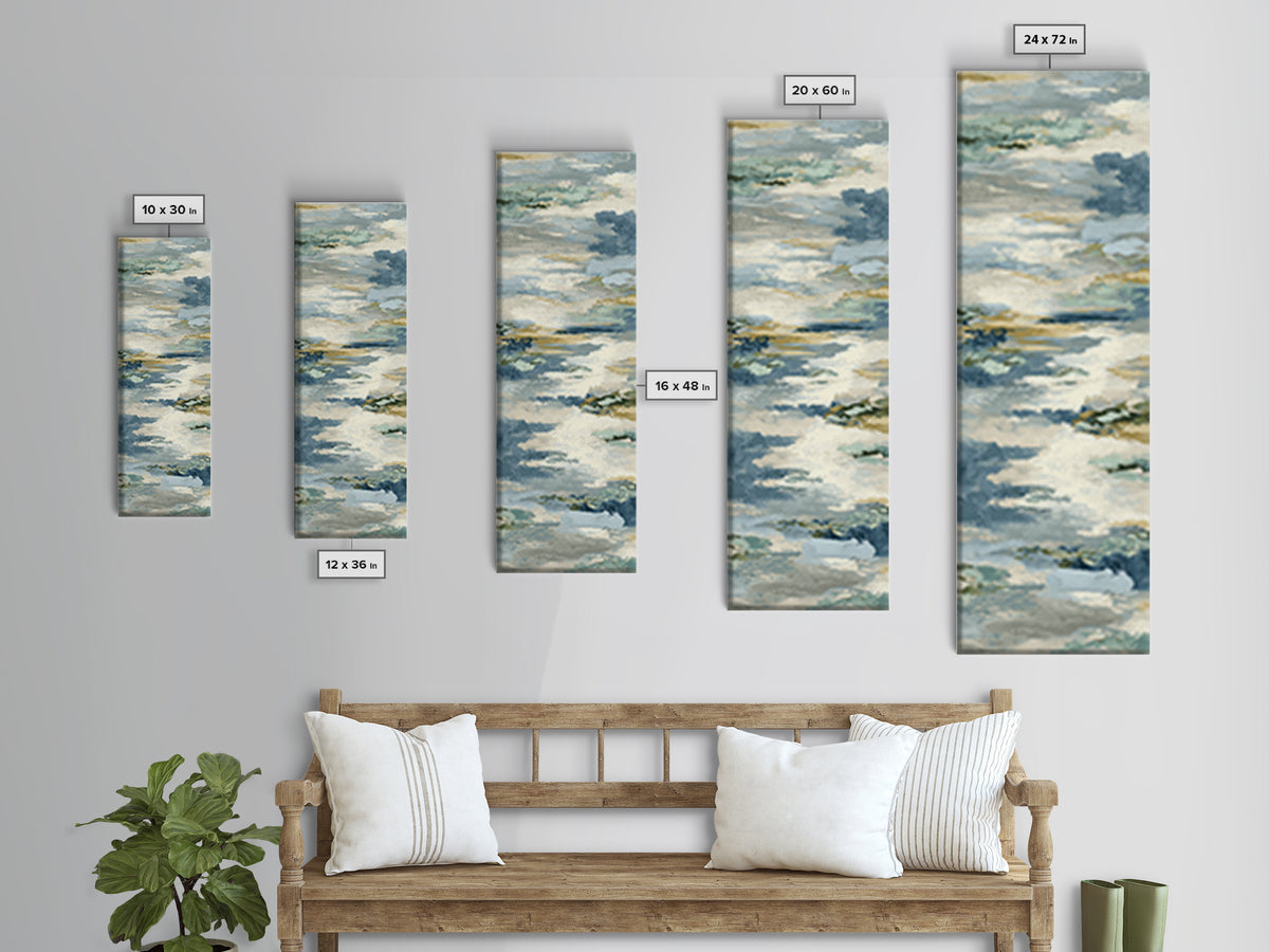 Soft Abstract Waves Canvas Print, Waiting Room Art, Luxury Decor, Waiting Room Decor, Abstract Art, Calm, Original Art, WRA-1x3-86