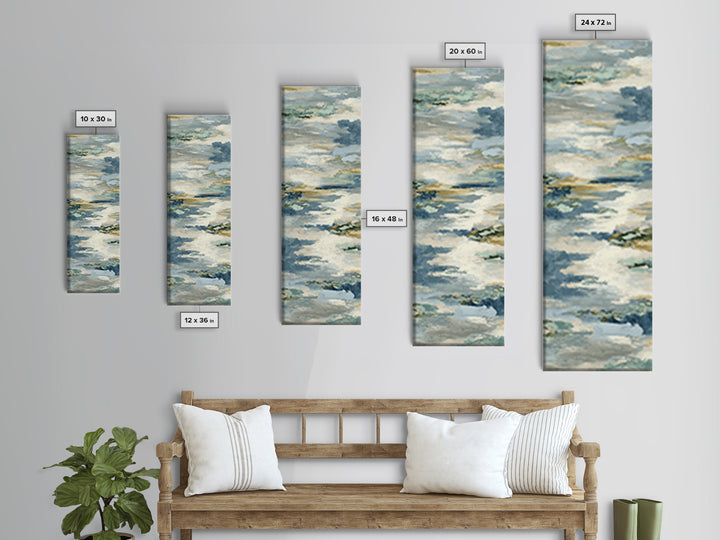Soft Abstract Waves Canvas Print, Waiting Room Art, Luxury Decor, Waiting Room Decor, Abstract Art, Calm, Original Art, WRA-1x3-86