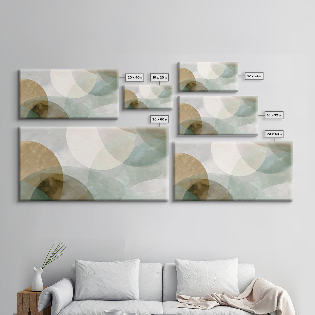 Minimal Geometric Composition Framed Canvas Print, Waiting Room Art, Home Decor, Waiting Room Decor, Fine Art, Calm, Modern Art, WRA-2x1-1